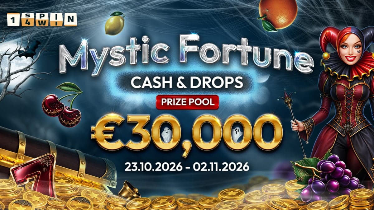 1spin4win launches €30,000 Mystic Fortune Cash & Drops campaign