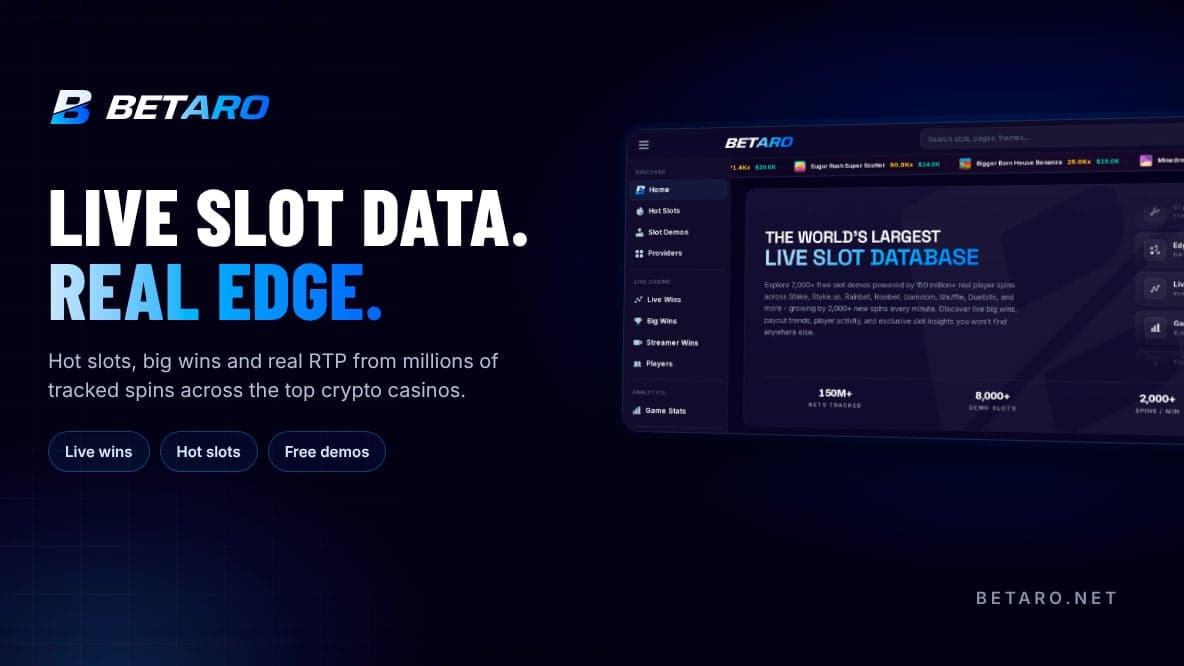 Betaro launches crypto slot data platform with 8,800 free demos and bet data from 21 casinos